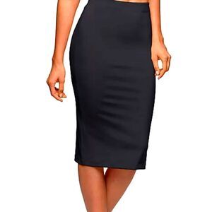 THE LIMITED STRETCH SPLIT IN BOTTOM BACK PASS KNEE LENGTH PENCIL SKIRT